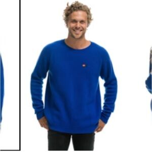 Aviator Nation Blue Cashmere Sweater